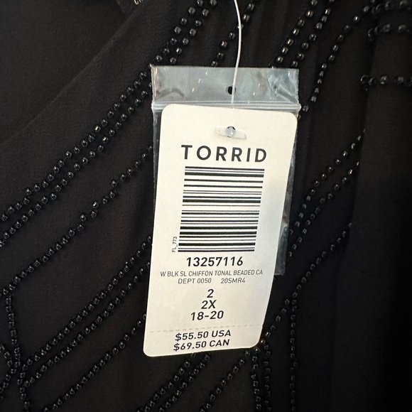 NWT beautiful beaded torrid top - Picture 6 of 10